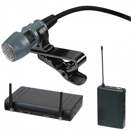 Système de Microphone Cravate sans Fil, Portable UHF Lavalier Mic,  Récepteur et Émetteur sans Fil pour Amplificateur de Voix, Haut-Parleur,  Enseignants, Système de Sonorisation : : Instruments de musique et  Sono